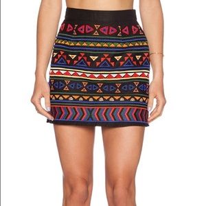 Sam Edelman Beaded Black Mini Skirt